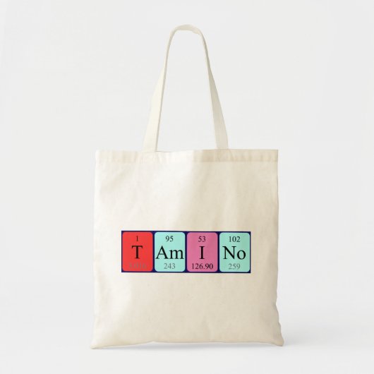 Tamino periodieke tabelnaam canvas tas (Voorkant)