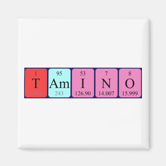 Tamino periodieke tabelnaam magnet magneet (Voorkant)