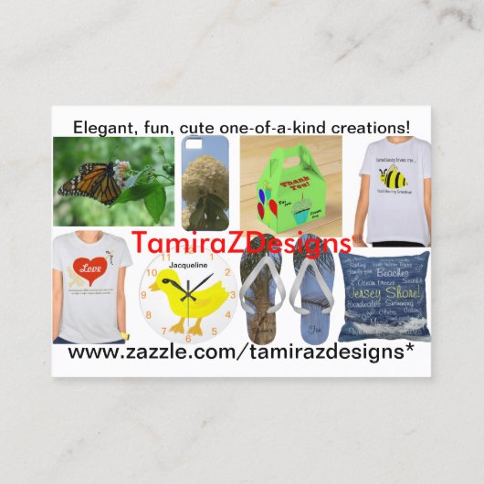 TamiraZDesigns Carte de visite Blue Hydrangea (Dos)