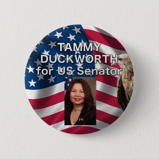 Tammy Duckworth voor US Senator USA Button (Voorkant)