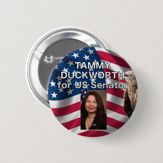 Tammy Duckworth voor US Senator USA Button (Voorkant /achterkant)