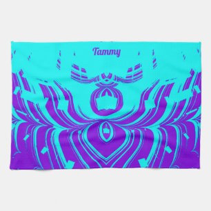 TAMMY ~ FLUORO SHADES ~ 3D ~ Paars Aqua ~ Theedoek