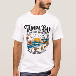 Tampa Bay Florida Kustlijn Zonsondergang Uitzicht T-shirt