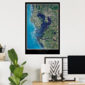 Tampa Bay Florida Satellite Poster Map (Thuiskantoor)