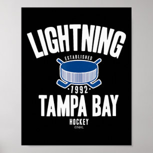 Tampa Bay Lightning Hockey Puck Zwart Officieel Ge Poster