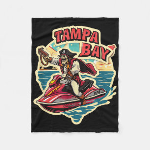 Tampa Bay Piraat Florida Jetski Varend Grappig Gas Fleece Deken