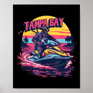 Tampa Bay Piraat Florida Jetski Varend Grappig Gas Poster