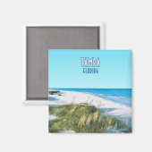 Tampa Beach Florida Vintage Magneet (Voorkant / Achterkant)