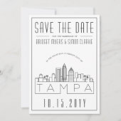 Tampa, FL bruiloft | Gestileerde skyline De datum  Kaart (Voorkant)