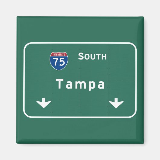 Tampa Florida fl Interstate Highway Freeway : Magneet (Voorkant)