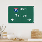 Tampa Florida fl Interstate Highway Freeway : Poster (Keuken)