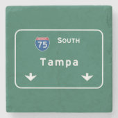 Tampa Florida fl Interstate Highway Freeway : Stenen Onderzetter (Voorkant)