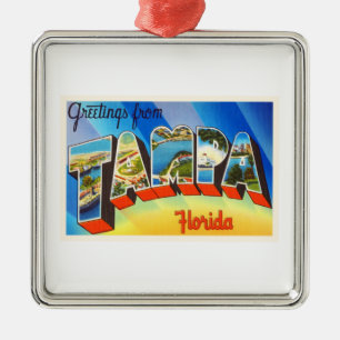 Tampa Florida FL Old Vintage Travel Souvenir Metalen Ornament