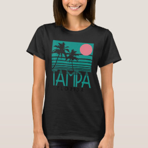Tampa Florida FL Palmbomen Surven Retro T-shirt