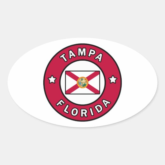 Tampa Florida Ovale Sticker (Voorkant)