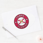 Tampa Florida Ovale Sticker (Envelop)