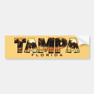 Tampa Florida palm bomen bumper sticker