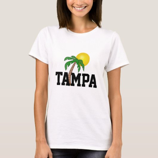 Tampa, Florida palmpje T-shirt (Voorkant)