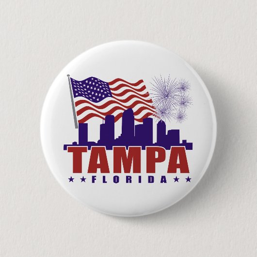 Tampa Florida Patriotic Button (Voorkant)