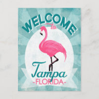 Tampa Florida Pink Flamingo - Retro Travel