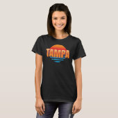 Tampa Florida Retro Sunset T-Shirt (Devant entier)