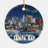 Tampa Florida Skyline Keramisch Ornament (Voorkant)