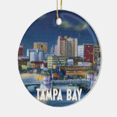 Tampa Florida Skyline Keramisch Ornament (Links)