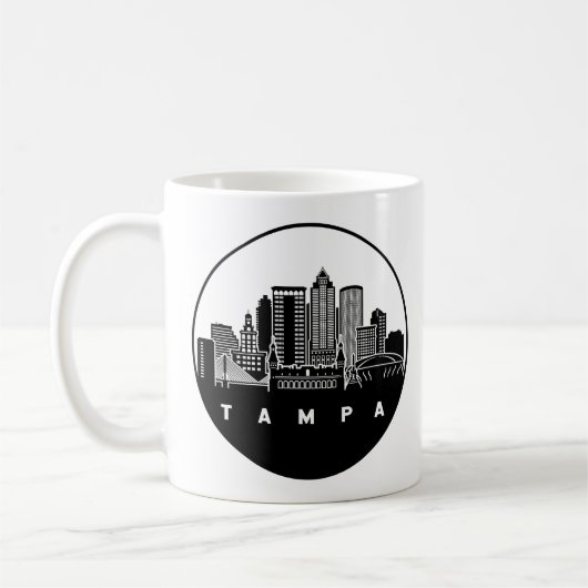 Tampa Florida Skyline Koffiemok (Links)