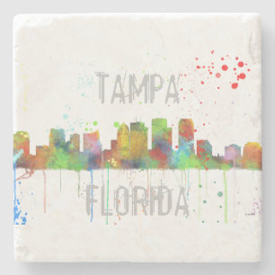 TAMPA, FLORIDA SKYLINE STENEN ONDERZETTER