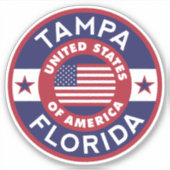 Tampa, Florida Sticker (Voorkant)