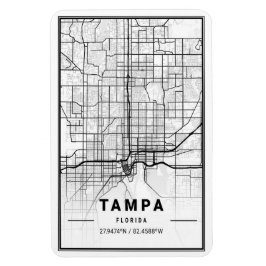 Tampa Florida USA Travel City Map Poster Magneet