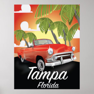 Tampa Florida vintage-poster Poster