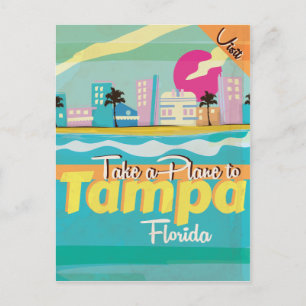 Tampa,Florida vintage reisposter. Briefkaart