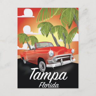 Tampa Florida vintage reisposter Briefkaart