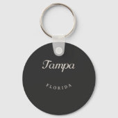 Tampa Florida White Font Sleutelhanger (Voorkant)