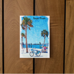 Tampa Florida Zomer Aquarel Schilderij  Briefkaart
