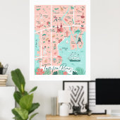 Tampa Map Print, 30 "x40" Poster (Thuiskantoor)