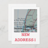 Tampa New Address faire-part (Devant / Derrière)