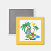 Tampa, sjabloon van de koelkast van Florida Magneet (Voorkant / Achterkant)