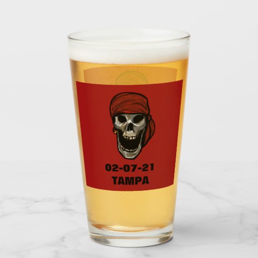 TAMPA SKULLS GLAS (Voorkant gevuld)