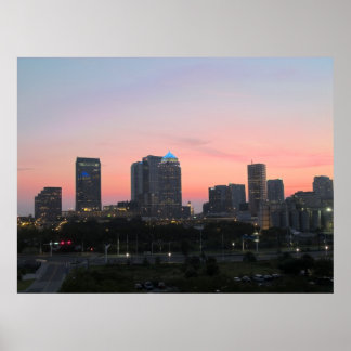 Tampa Skyline Poster