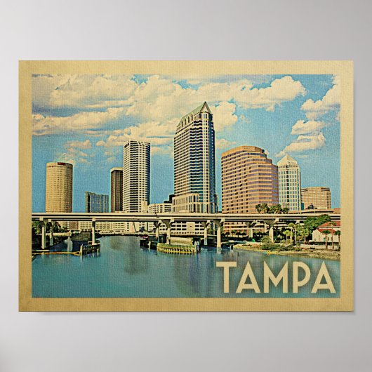 Tampa Vintage Travel Poster (Voorkant)