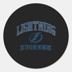 Tampa Y Lightning Vintage Hockey Grijs Officieel G Ronde Sticker