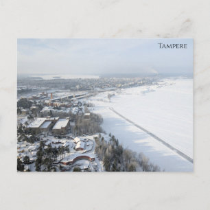 Tampere in de winter briefkaart