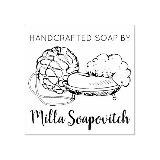 Tampon à savon en caoutchouc artisanal (Impression)