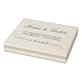 Tampon Adresse Noms de Couple Elegant Script (Tampon)