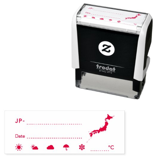 TAMPON AUTO-ENCREUR  ポ ク ロ ID 天 気 ・    ()   (En situation)