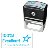 Tampon Auto-encreur "100%! Excellent !" + Nom de l'instructeur personn (En situation)