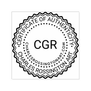 Tampon Auto-encreur 3 Certificat initial d'authenticité #6 Nom URL