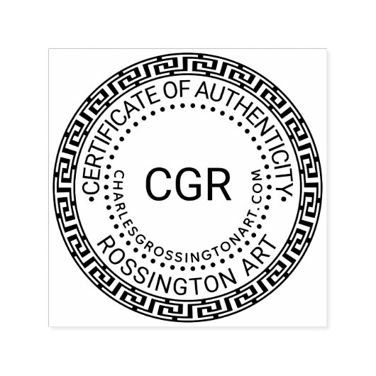 Tampon Auto-encreur 3 Certificat initial d'authenticité Nom URL #4 (Design)